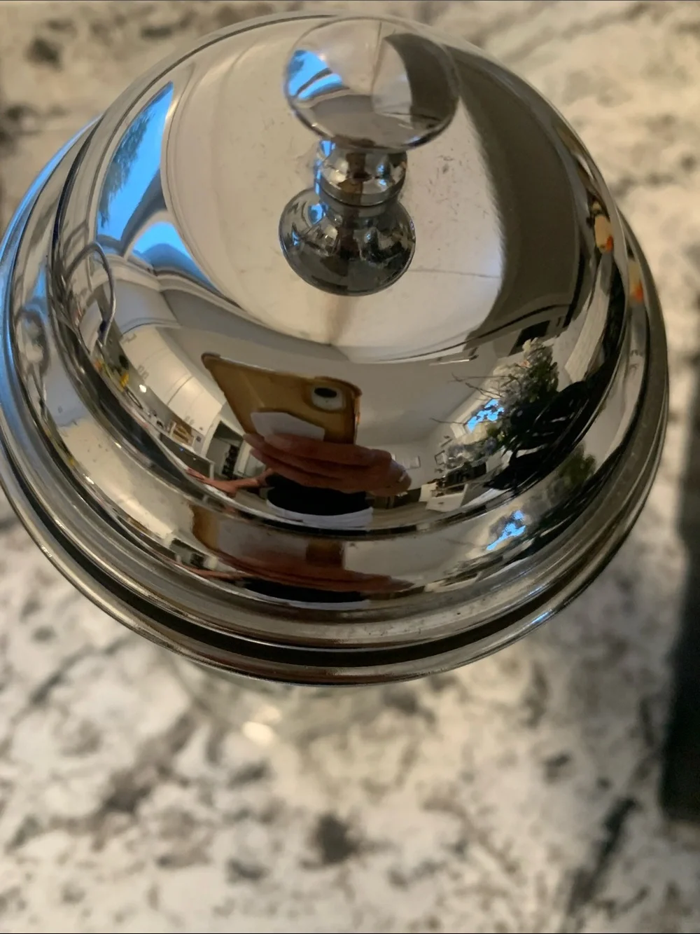50’s Diner Style Glass Straw Dispenser with Chrome Lid - Home Kitchen